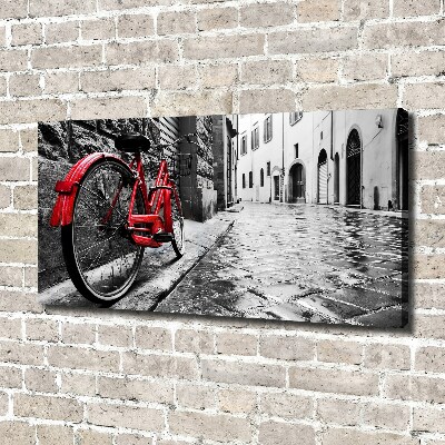 Canvas foto Rode fiets