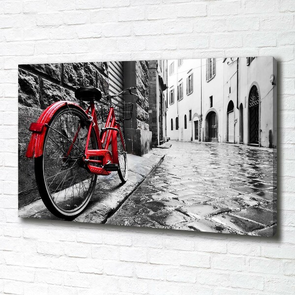Canvas foto Rode fiets