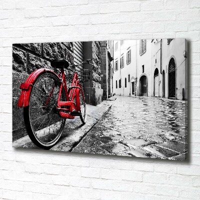 Canvas foto Rode fiets
