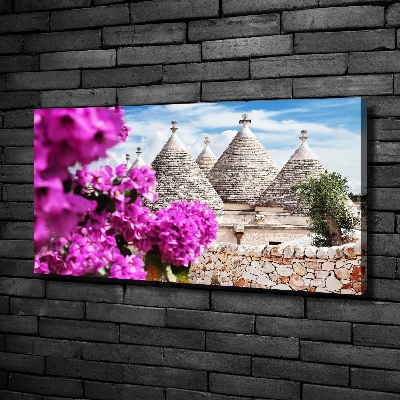 Canvas foto Trulli-huizen