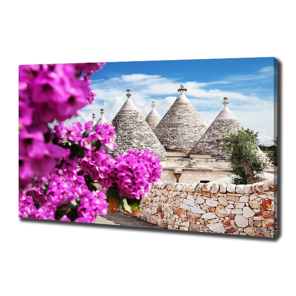 Canvas foto Trulli-huizen