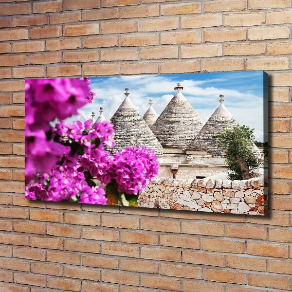 Canvas foto Trulli-huizen