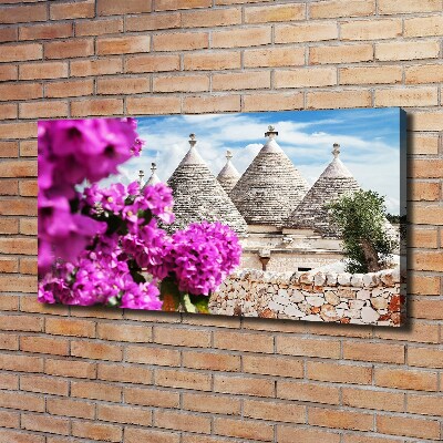 Canvas foto Trulli-huizen