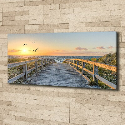 Foto op canvas Pad naar het strand