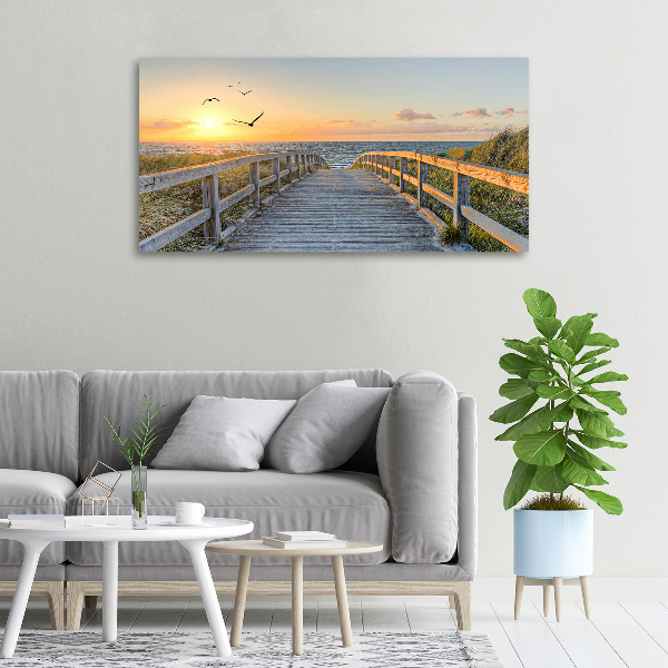Foto op canvas Pad naar het strand