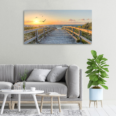 Foto op canvas Pad naar het strand