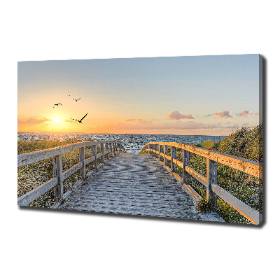 Foto op canvas Pad naar het strand