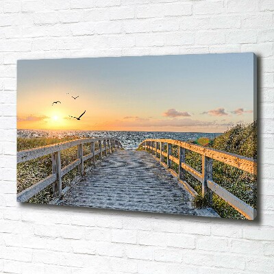 Foto op canvas Pad naar het strand