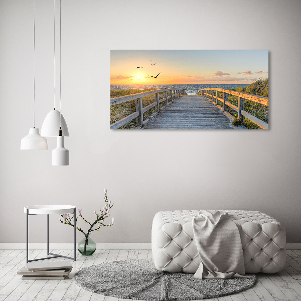 Foto op canvas Pad naar het strand