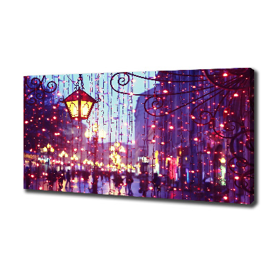 Canvas schilderij Lichten in de stad