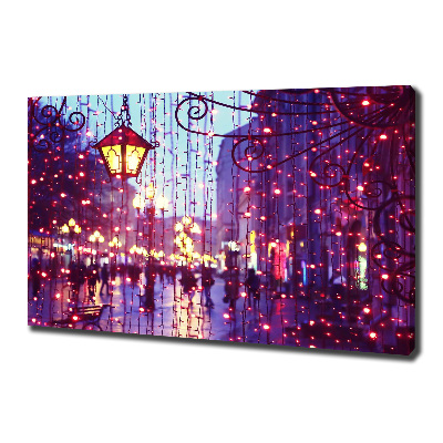 Canvas schilderij Lichten in de stad