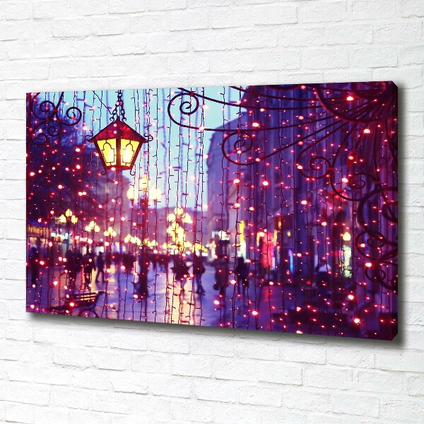 Canvas schilderij Lichten in de stad