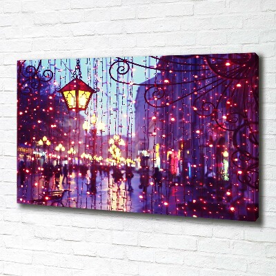 Canvas schilderij Lichten in de stad