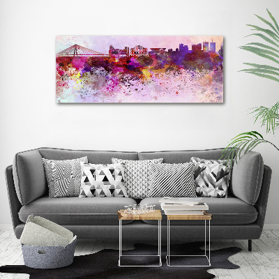 Schilderij op canvas Kleurrijk Warschau