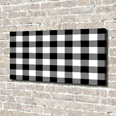 Canvas foto Zwart-wit geblokt