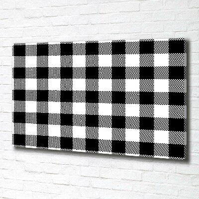 Canvas foto Zwart-wit geblokt