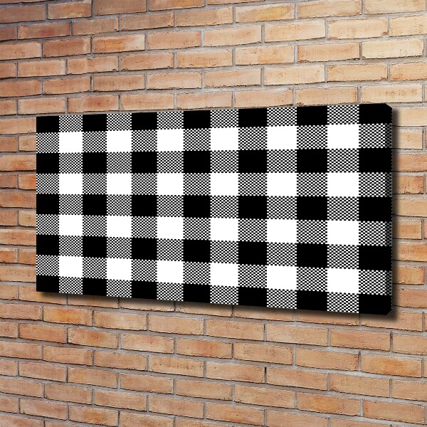 Canvas foto Zwart-wit geblokt