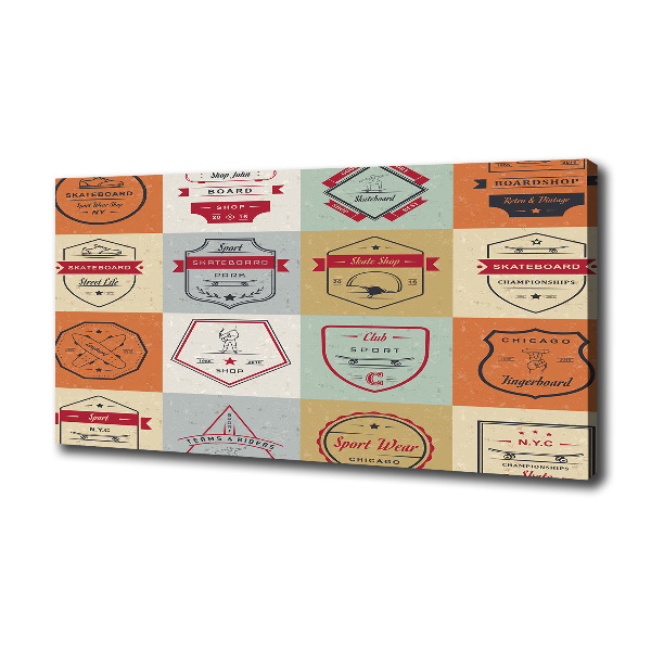 Canvas foto Skateboardborden