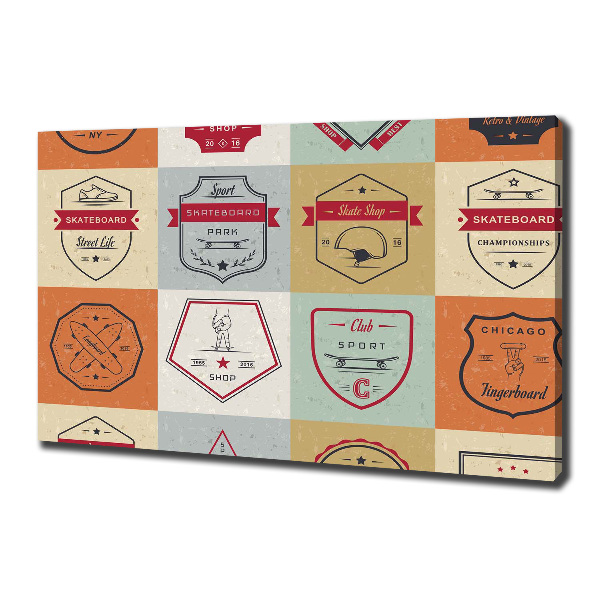 Canvas foto Skateboardborden