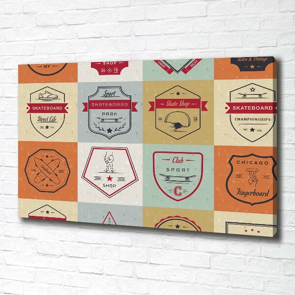Canvas foto Skateboardborden