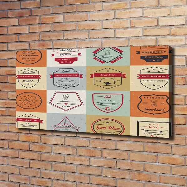 Canvas foto Skateboardborden
