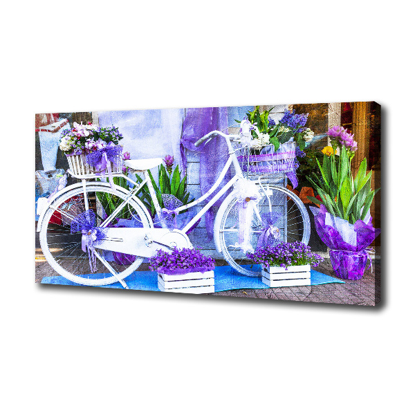 Canvas schilderij Witte fiets