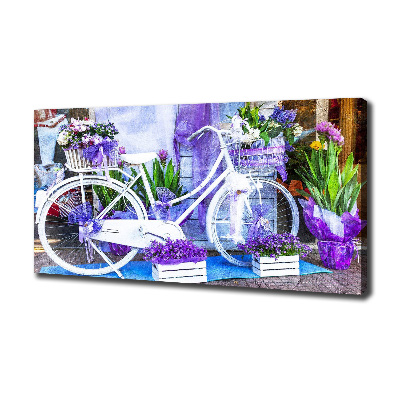 Canvas schilderij Witte fiets