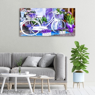 Canvas schilderij Witte fiets