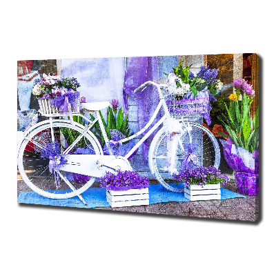 Canvas schilderij Witte fiets