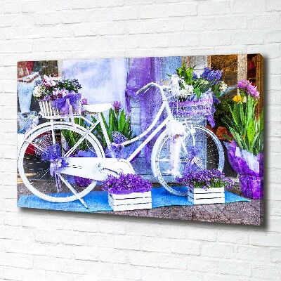 Canvas schilderij Witte fiets