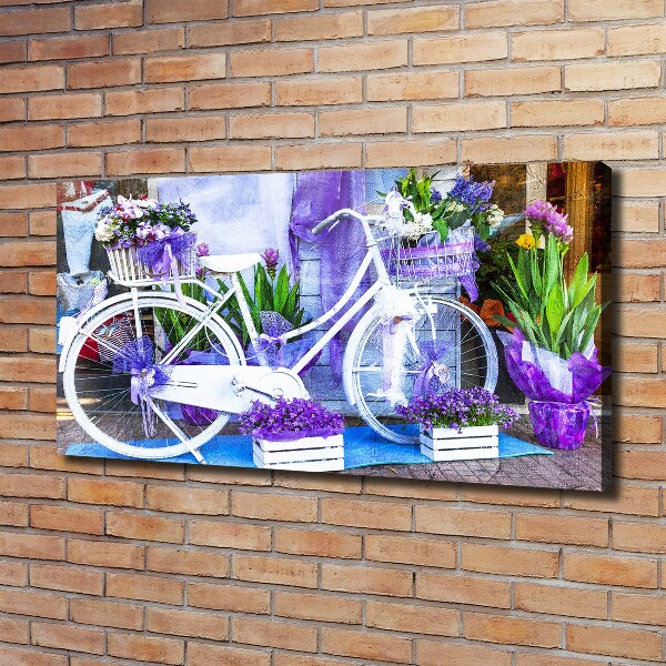 Canvas schilderij Witte fiets