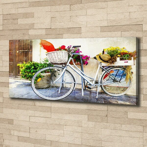 Schilderij op canvas Witte fiets