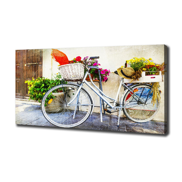 Schilderij op canvas Witte fiets