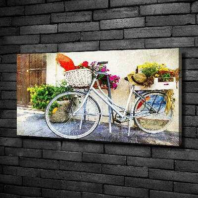Schilderij op canvas Witte fiets