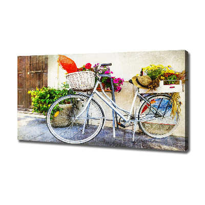 Schilderij op canvas Witte fiets