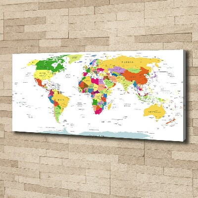 Canvas schilderij Wereldkaart