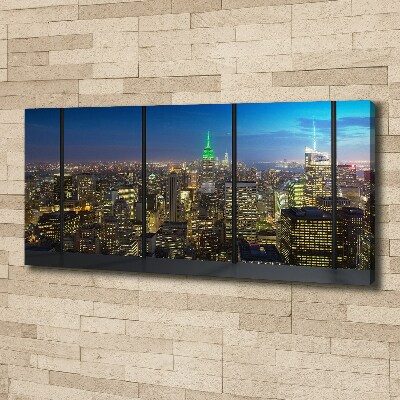 Canvas schilderij New York 's nachts