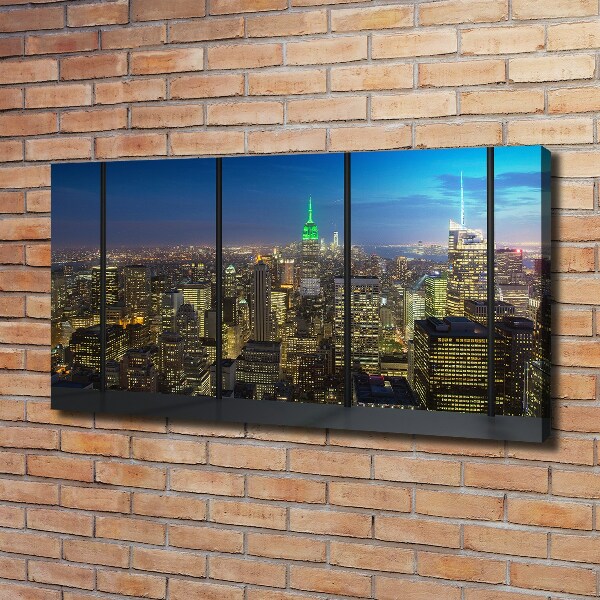 Canvas schilderij New York 's nachts