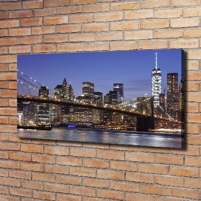 Schilderij op canvas Manhattan 's nachts