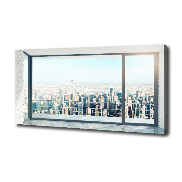 Canvas schilderij Uitzicht op de stad