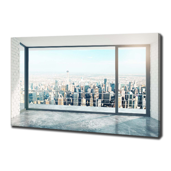 Canvas schilderij Uitzicht op de stad