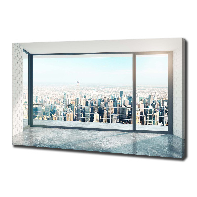 Canvas schilderij Uitzicht op de stad