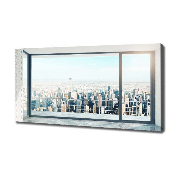 Canvas schilderij Uitzicht op de stad