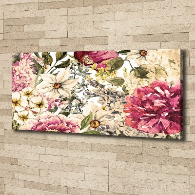 Foto op canvas Bloemenpatroon