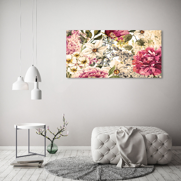 Foto op canvas Bloemenpatroon