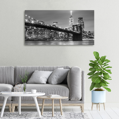 Foto op canvas New York 's nachts