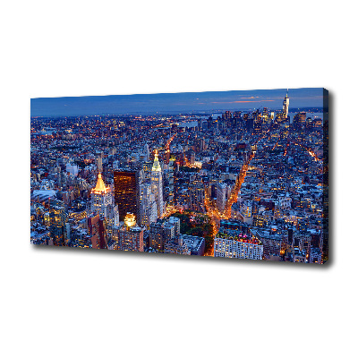 Canvas foto Manhattan 's nachts