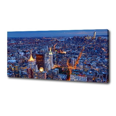 Canvas foto Manhattan 's nachts