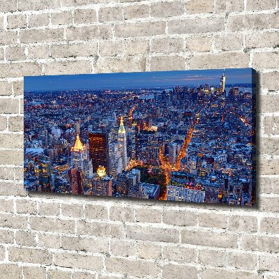 Canvas foto Manhattan 's nachts