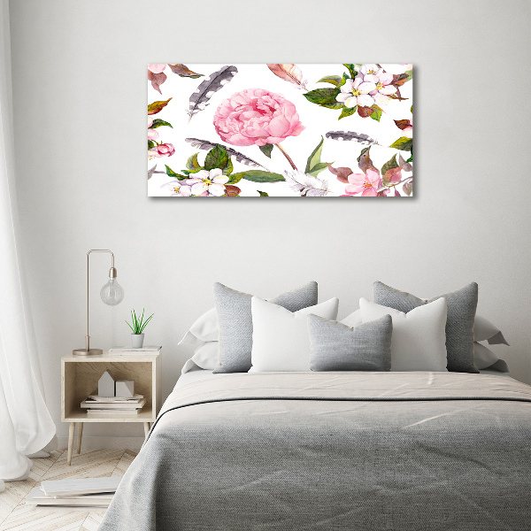 Canvas schilderij Bloemenpatroon